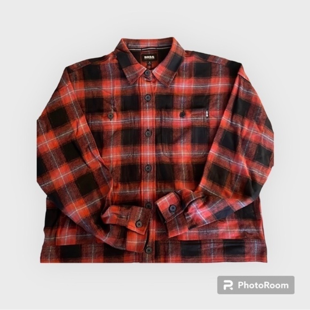 NWT Bass burnt red flannel shirt -135 - Picture 1 of 5
